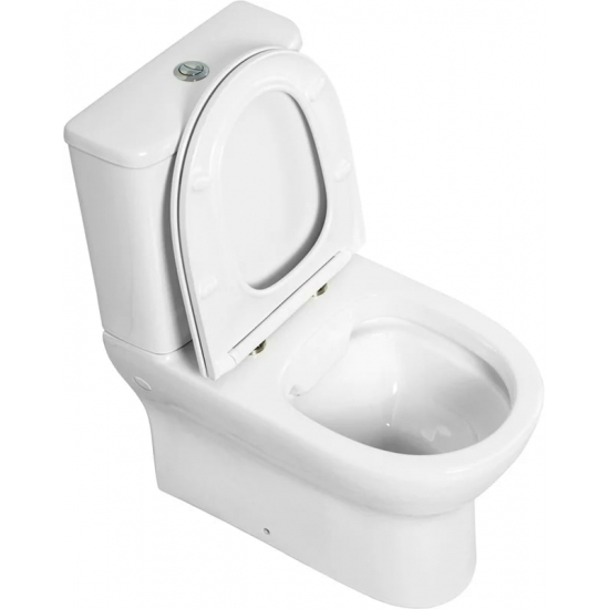 Унитаз компакт BELBAGNO Energia BB8134CPR/SC безободковый, с микролифтом, бачок BB8134T