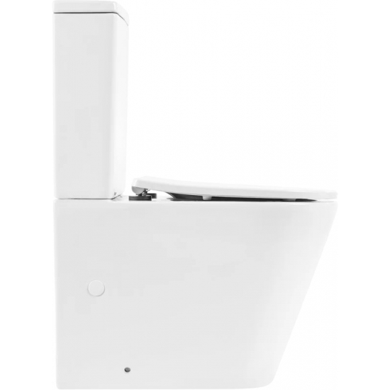 Унитаз компакт BELBAGNO Flay-r BB2149CPR безободковый, крышка BB2031SC с микролифтом, бачок BB2149T