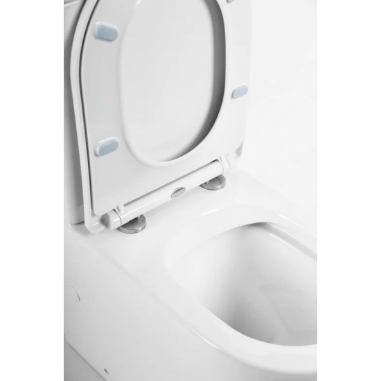 Унитаз компакт BELBAGNO Flay-r BB2149CPR безободковый, крышка BB2031SC с микролифтом, бачок BB2149T