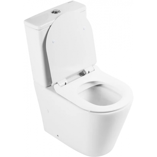Унитаз компакт BELBAGNO Flay-r BB2149CPR безободковый, крышка BB2111SC с микролифтом, бачок BB2149T