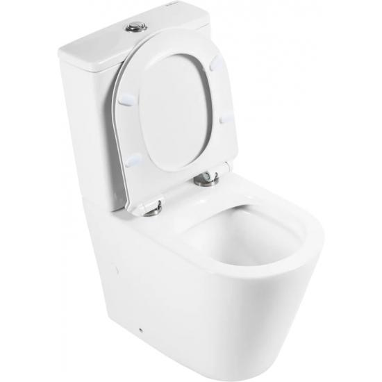 Унитаз компакт BELBAGNO Flay-r BB2149CPR безободковый, крышка BB2111SC с микролифтом, бачок BB2149T