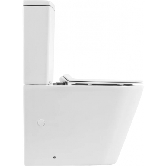 Унитаз компакт BELBAGNO Flay-r BB2149CPR безободковый, крышка BB2111SC с микролифтом, бачок BB2149T