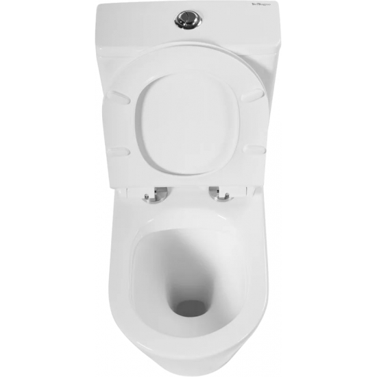 Унитаз компакт BELBAGNO Flay-r BB2149CPR безободковый, крышка BB2111SC с микролифтом, бачок BB2149T