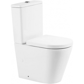 Унитаз компакт BELBAGNO Flay-r BB2149CPR безободковый, крышка BB865SC с микролифтом, бачок BB2149T