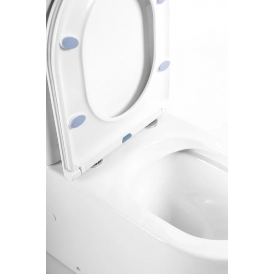 Унитаз компакт BELBAGNO Flay-r BB2149CPR безободковый, крышка BB870SC с микролифтом, бачок BB2149T