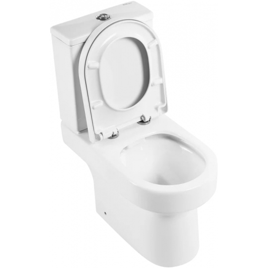 Унитаз компакт BELBAGNO Norma BB339CPR безободковый, крышка BB865SC с микролифтом, бачок BB339T