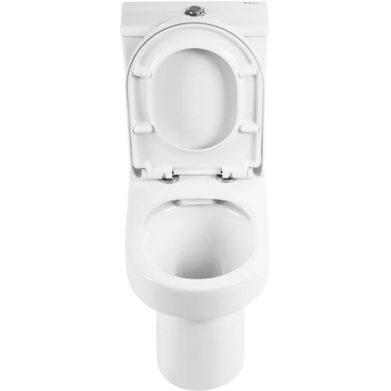 Унитаз компакт BELBAGNO Norma BB339CPR безободковый, крышка BB865SC с микролифтом, бачок BB339T