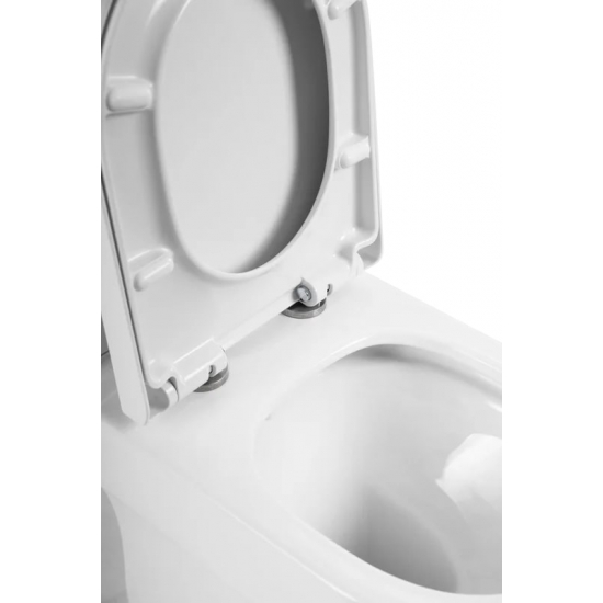 Унитаз компакт BELBAGNO Norma BB339CPR безободковый, крышка BB865SC с микролифтом, бачок BB339T
