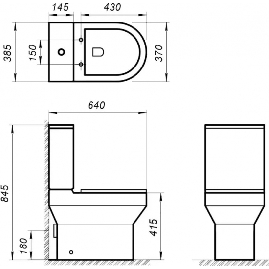 Унитаз компакт BELBAGNO Norma BB339CPR безободковый, крышка BB865SC с микролифтом, бачок BB339T