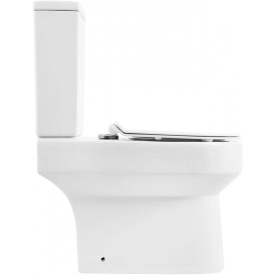 Унитаз компакт BELBAGNO Norma BB339CPR безободковый, крышка Piano BB2111SC микролифт, бачок BB339T