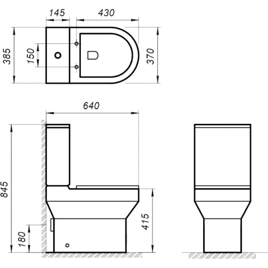 Унитаз компакт BELBAGNO Norma BB339CPR безободковый, крышка Piano BB2111SC микролифт, бачок BB339T