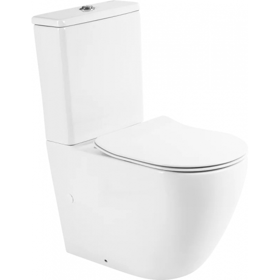 Унитаз компакт BELBAGNO Sfera-r BB2141CPR безободковый, крышка BB2034SC с микролифтом, бачок BB2141T