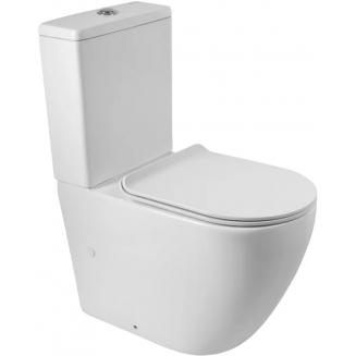 Унитаз компакт BELBAGNO Sfera-r BB2141CPR безободковый, крышка BB901SC с микролифтом, бачок BB2141T