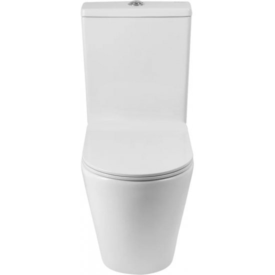 Унитаз компакт BELBAGNO Sfera-r BB2141CPR безободковый, крышка BB901SC с микролифтом, бачок BB2141T