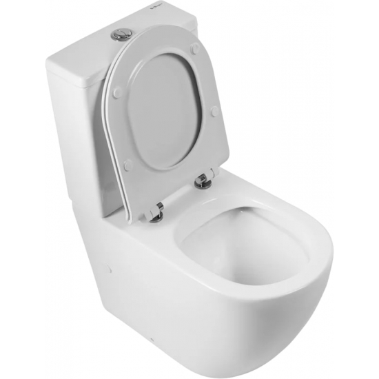 Унитаз компакт BELBAGNO Sfera-r BB2141CPR безободковый, крышка BB901SC с микролифтом, бачок BB2141T
