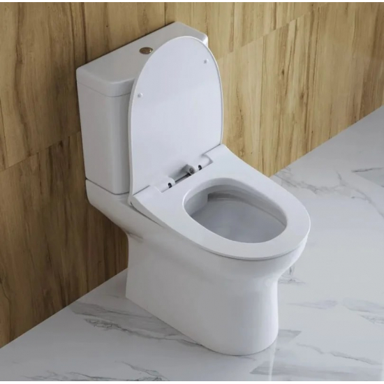 Унитаз компакт BELBAGNO Steam BB130CPR/SC безободковый, бачок BB130T, крышка BB130SC