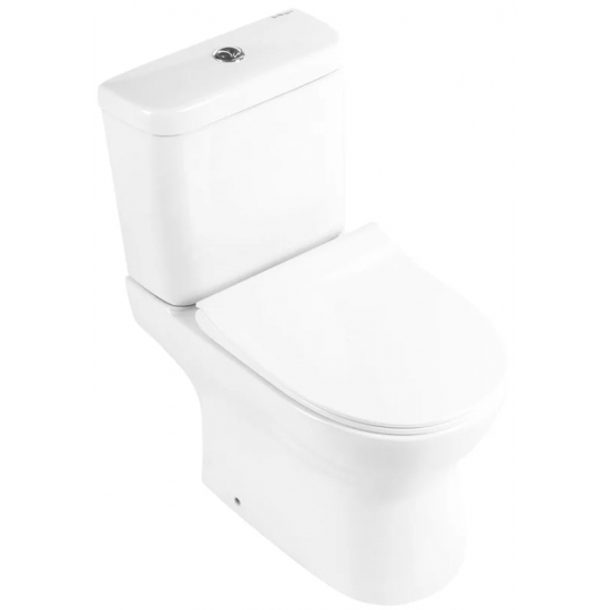 Унитаз компакт BELBAGNO Steam BB130CPR/SC безободковый, бачок BB130T, крышка BB130SC