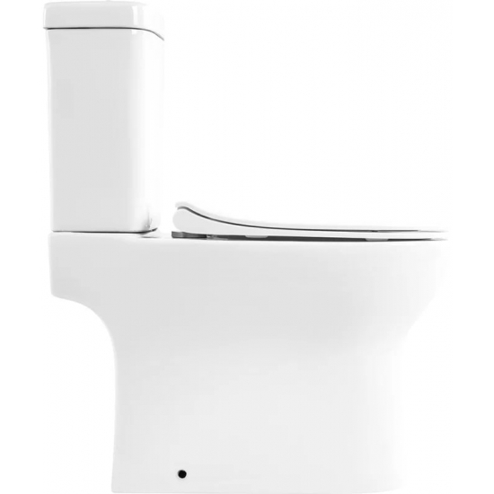 Унитаз компакт BELBAGNO Steam BB130CPR/SC безободковый, бачок BB130T, крышка BB130SC