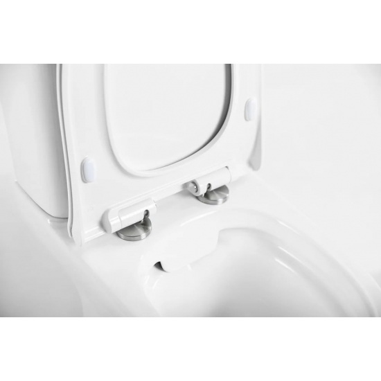 Унитаз компакт BELBAGNO Steam BB130CPR/SC безободковый, бачок BB130T, крышка BB130SC