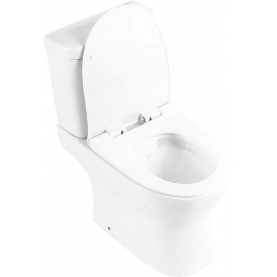 Унитаз компакт BELBAGNO Steam BB130CPR/SC безободковый, бачок BB130T, крышка BB130SC