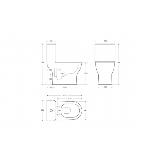 Унитаз компакт BELBAGNO Steam BB130CPR/SC безободковый, бачок BB130T, крышка BB130SC