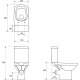 Унитаз компакт CERSANIT Carina Clean On 011 3/5 DPL EO slim с микролифтом, безоботковый