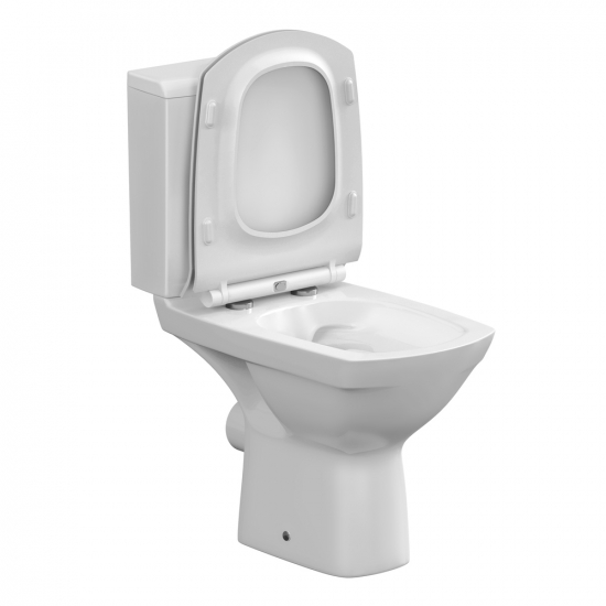 Унитаз компакт CERSANIT Carina Clean On 011 3/5 DPL EO slim с микролифтом, безоботковый