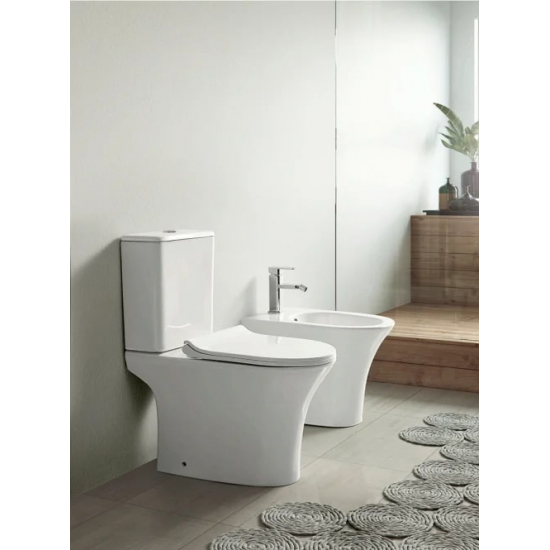 Унитаз компакт CERUTTISPA Bernina СТ7193 безободковый, с микролифтом