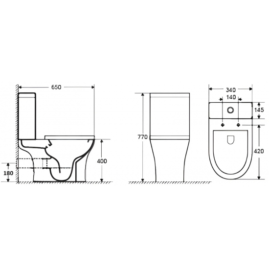 Унитаз компакт CERUTTISPA Bernina СТ7193 безободковый, с микролифтом