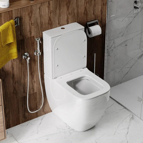 Унитаз компакт CERUTTISPA Chika 8708 безободковый, с микролифтом