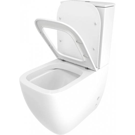 Унитаз компакт CERUTTISPA Chika 8708 безободковый, с микролифтом