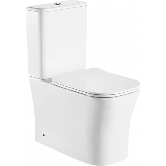 Унитаз компакт CERUTTISPA Marmolada CT7777 безободковый, с микролифтом