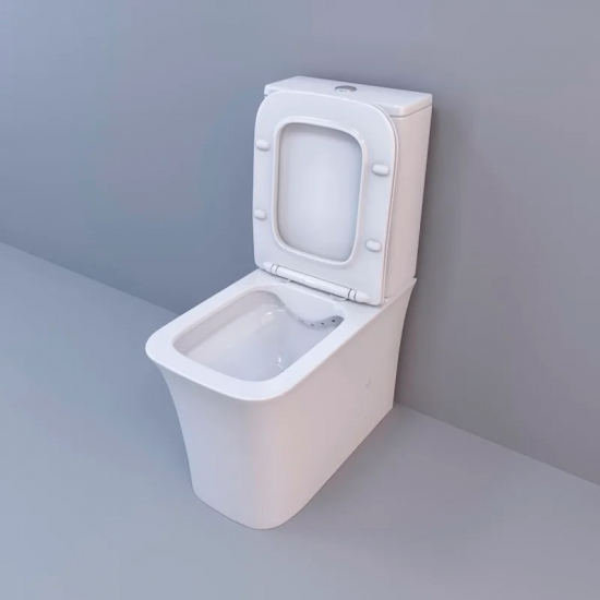 Унитаз компакт CERUTTISPA Marmolada CT7777 безободковый, с микролифтом