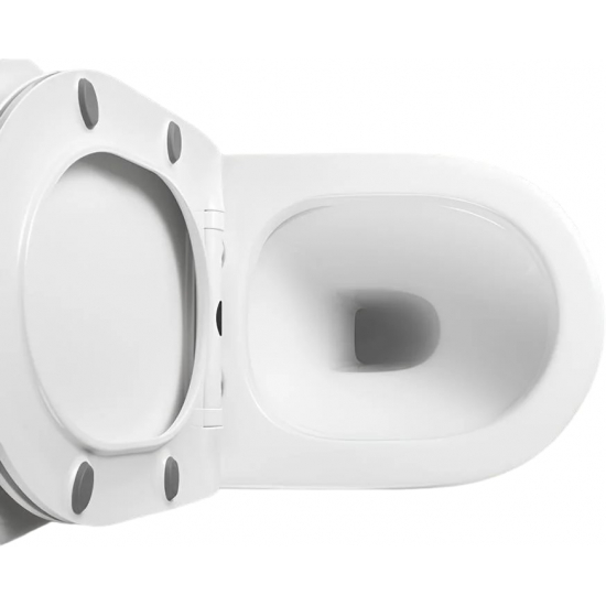 Унитаз компакт CERUTTISPA Ortler CT9867 безободковый, с микролифтом, белый