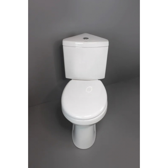 Унитаз компакт CREO CERAMIQUE Project PR1003C угловой, горизонтальный выпуск, с микролифтом