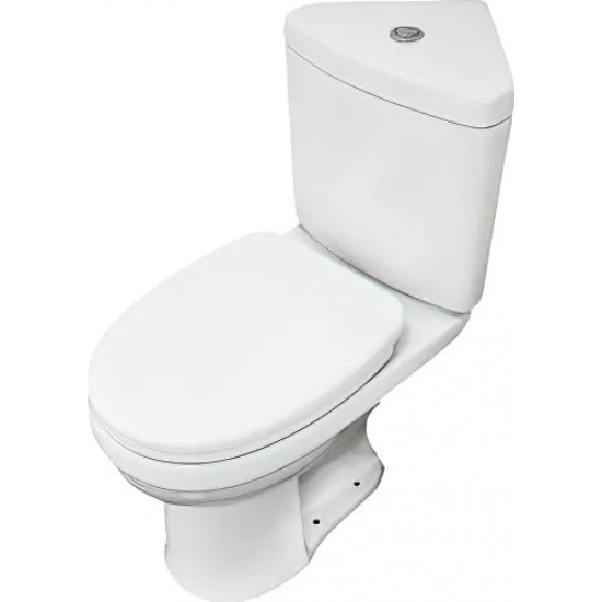 Унитаз компакт CREO CERAMIQUE Project PR1003C угловой, горизонтальный выпуск, с микролифтом