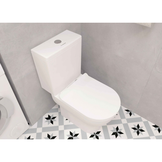 Унитаз компакт EVA GOLD A080 с сиденьем микролифт, быстросъёмное