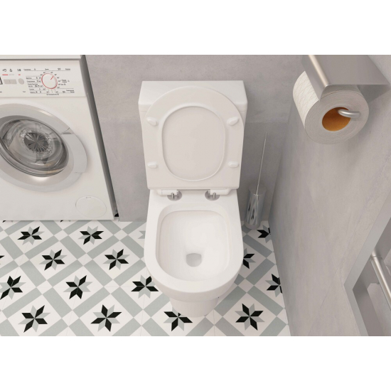 Унитаз компакт EVA GOLD A080 с сиденьем микролифт, быстросъёмное