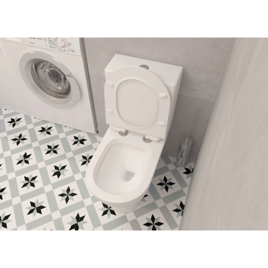 Унитаз компакт EVA GOLD A080 с сиденьем микролифт, быстросъёмное