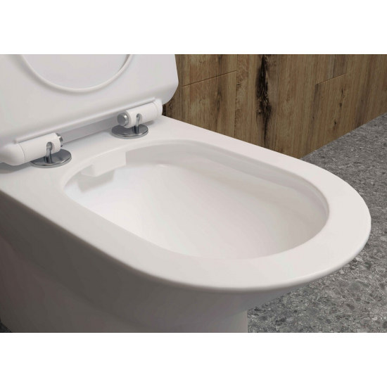 Унитаз компакт EVA GOLD A2802 с сиденьем микролифт тонкое, быстросъёмное