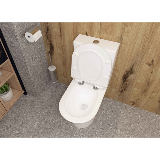 Унитаз компакт EVA GOLD A2802 с сиденьем микролифт тонкое, быстросъёмное