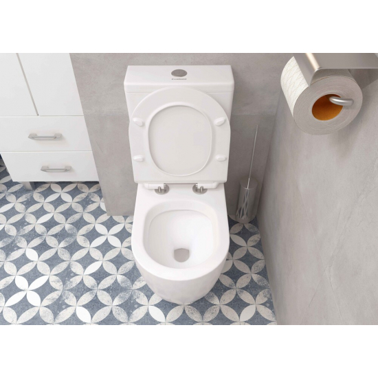 Унитаз компакт EVA GOLD A2809 с сиденьем микролифт тонкое, быстросъёмное