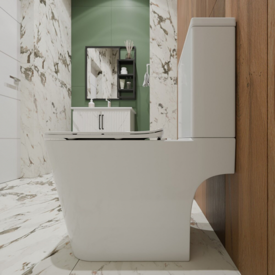 Унитаз компакт EVA GOLD A9000 с сиденьем микролифт тонкое, быстросъёмное