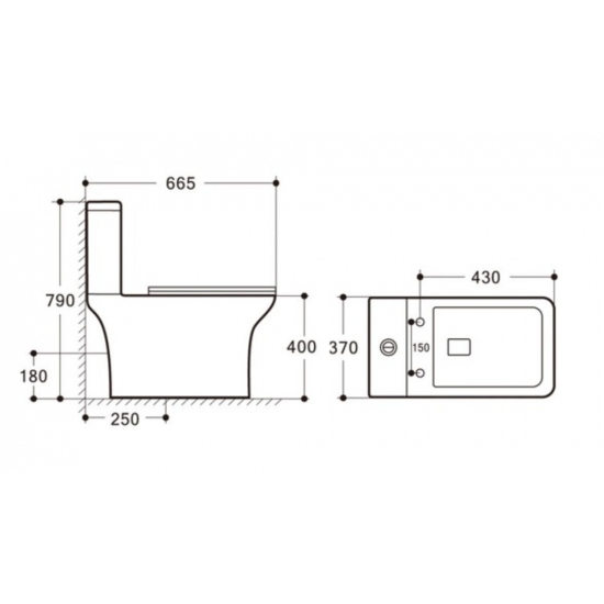Унитаз компакт EVA GOLD A9001 с сиденьем микролифт тонкое, быстросъёмное