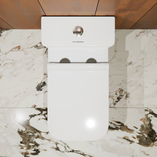 Унитаз компакт EVA GOLD B04 с сиденьем микролифт тонкое, быстросъёмное