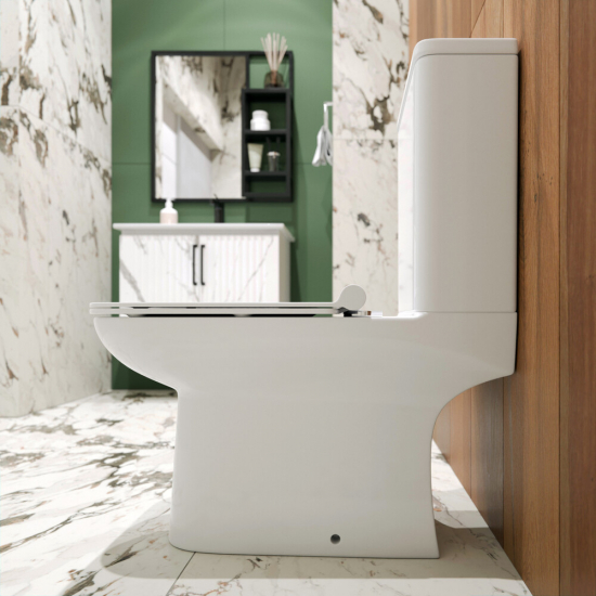 Унитаз компакт EVA GOLD B04 с сиденьем микролифт тонкое, быстросъёмное