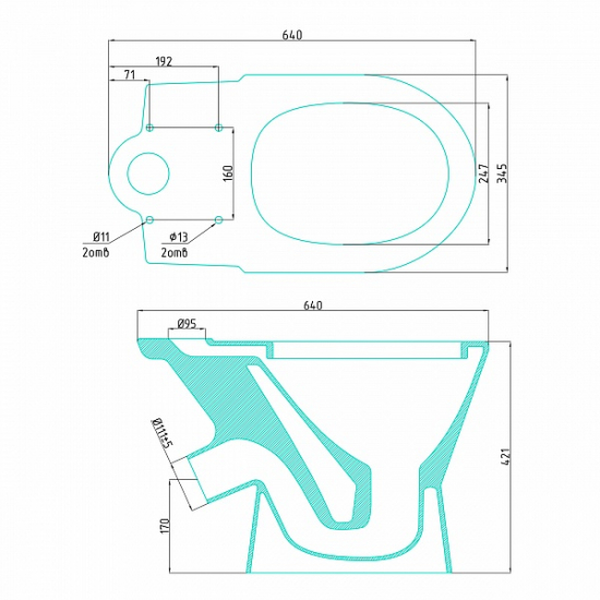 Унитаз компакт GESSO Атлас Home de Luxe c 2-ух уровневой арматурой, с микролифтом