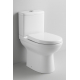 Унитаз компакт HOLLER Combo с 2-ух режимной арматурой, с сиденьем микролифт термопласт, белый