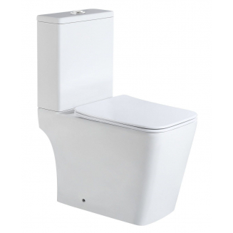 Унитаз компакт HOLLER Jet c 2-ух режимной арматурой, с сиденьем микролифт дюропласт, белый