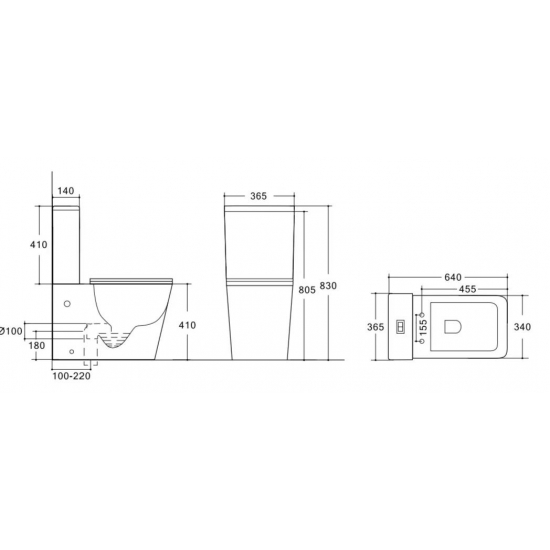 Унитаз компакт HOLLER Jet c 2-ух режимной арматурой, с сиденьем микролифт дюропласт, белый